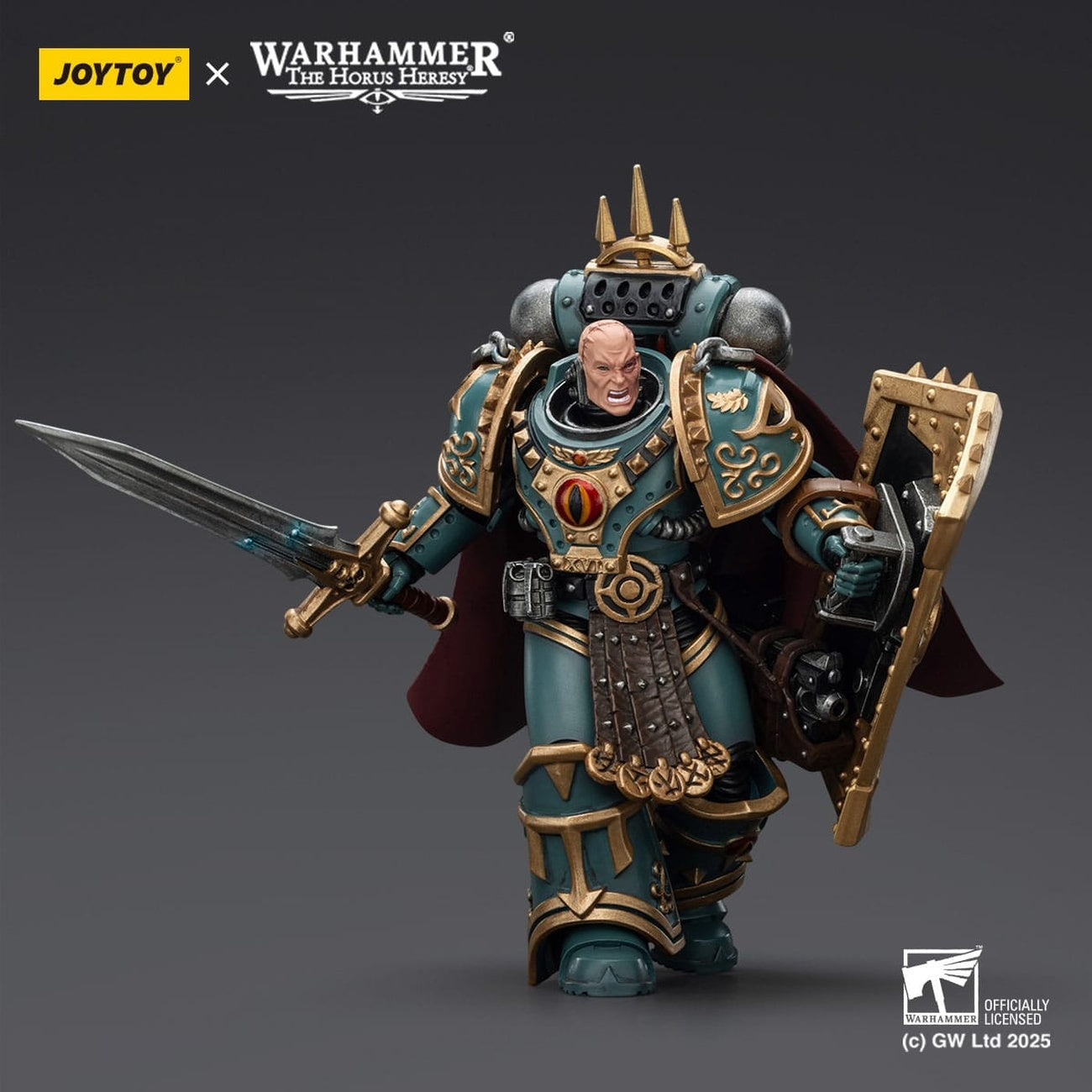 Imagen del producto Warhammer The Horus Heresy figura de acción Sons of Horus Little Horus Aximand Captain of the 5th Company 20 cm