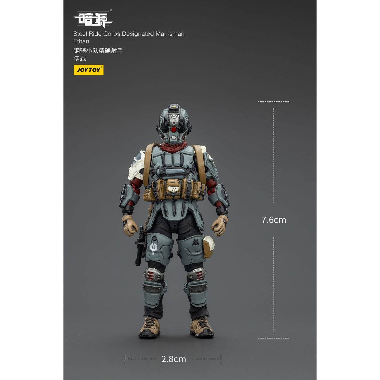 Imagen del producto Steel Ride Corps Dark Source figura de acción Designated Marksman Ethan 7 cm