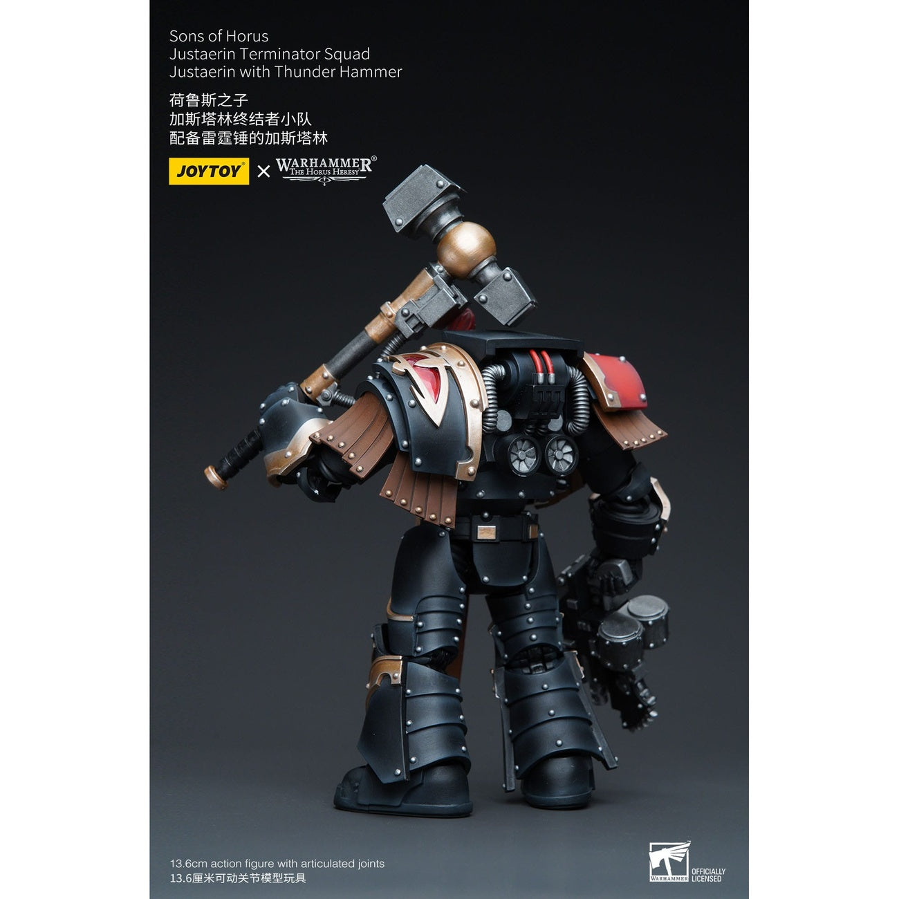 Imagen del producto Warhammer The Horus Heresy figura de acción 1/18 Sons of Horus Justaerin Terminator Squad Justaerin con Thunder Hammer 12 cm