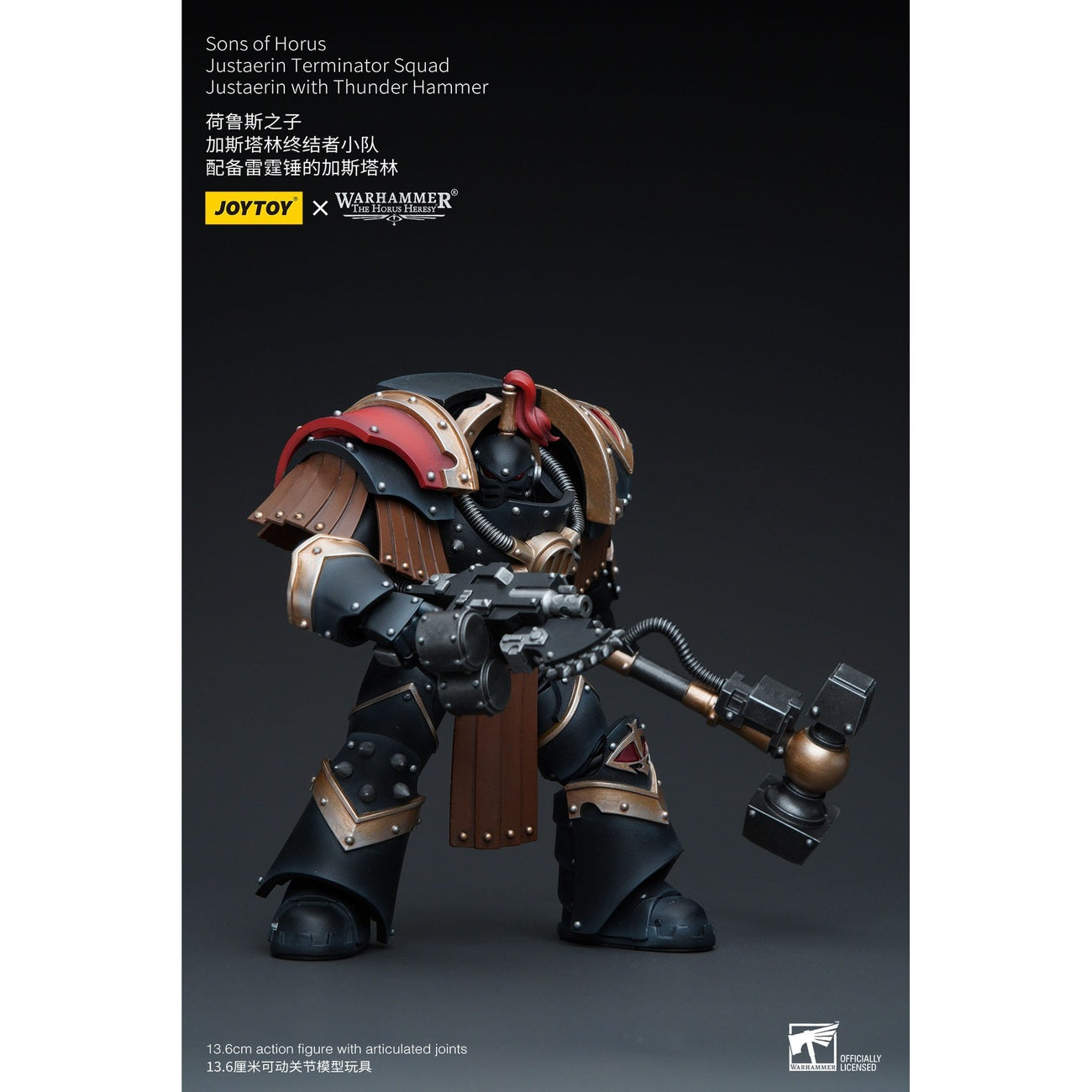 Imagen del producto Warhammer The Horus Heresy figura de acción 1/18 Sons of Horus Justaerin Terminator Squad Justaerin con Thunder Hammer 12 cm