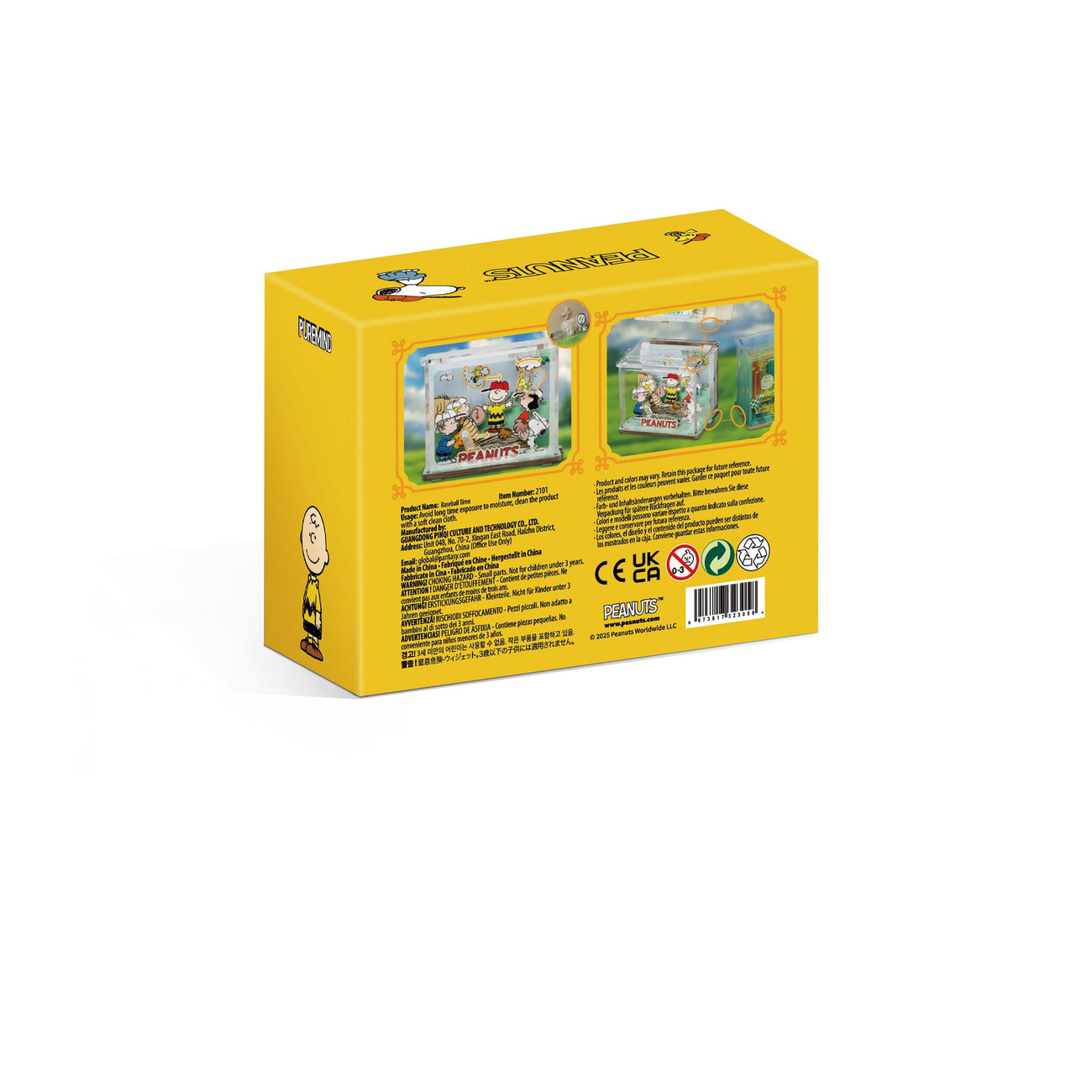 Imagen del producto Peanuts Puremind – Set de construcción DIY Mini Scene Baseball Time
