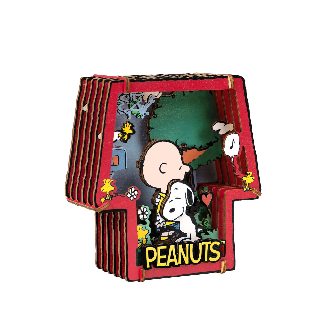 Imagen del producto The Peanuts Puremind Maqueta Wooden Theater Healing Hug