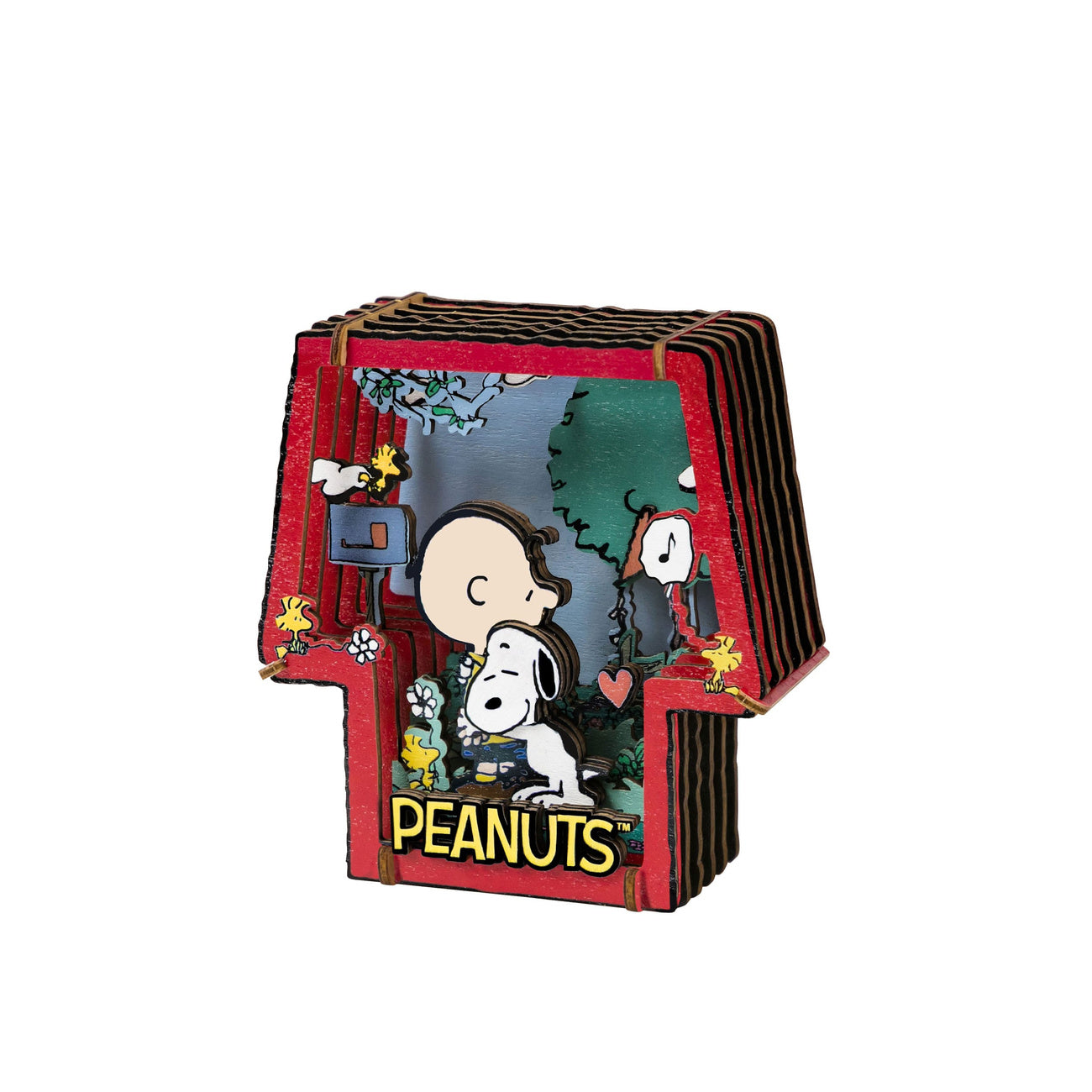 Imagen del producto The Peanuts Puremind Maqueta Wooden Theater Healing Hug