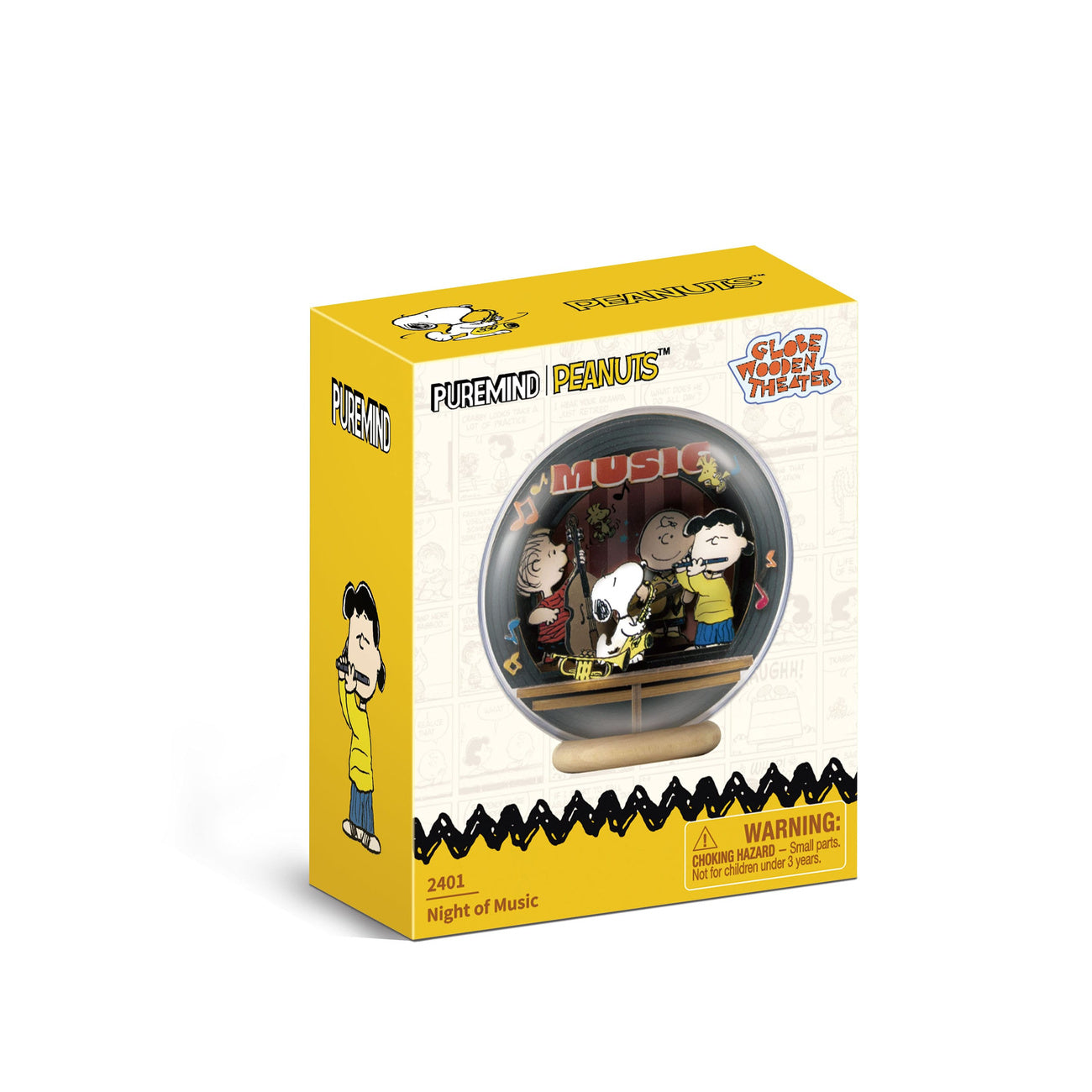 Imagen del producto Peanuts Puremind Maqueta Wooden Theater Globe Night of Music