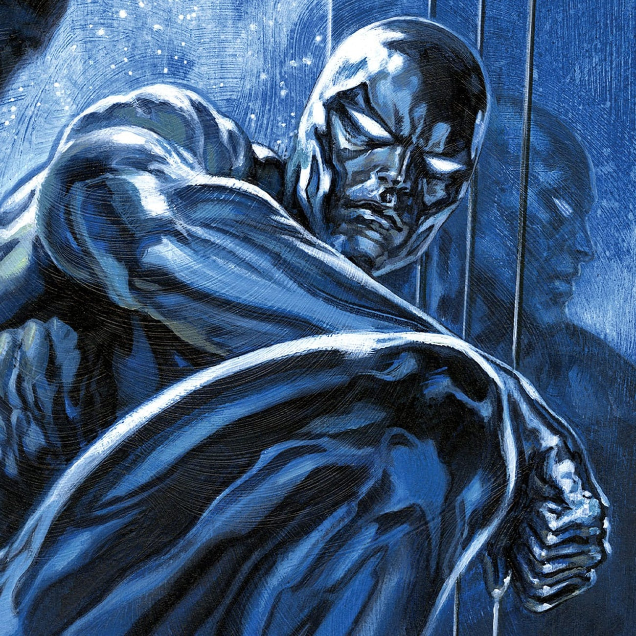Imagen del producto Lámina artística Marvel Silver Surfer: Ghost Light 61 x 41 cm - sin marco