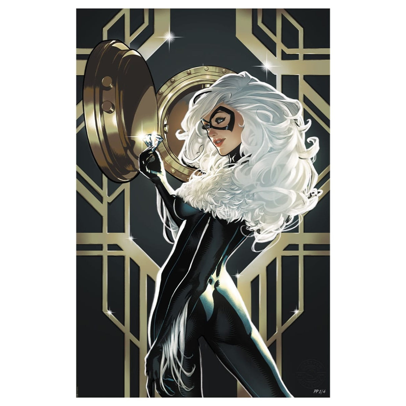 Imagen del producto The Amazing Spider-Man lámina artística Cosmic Black Cat 61 x 41 cm - sin marco