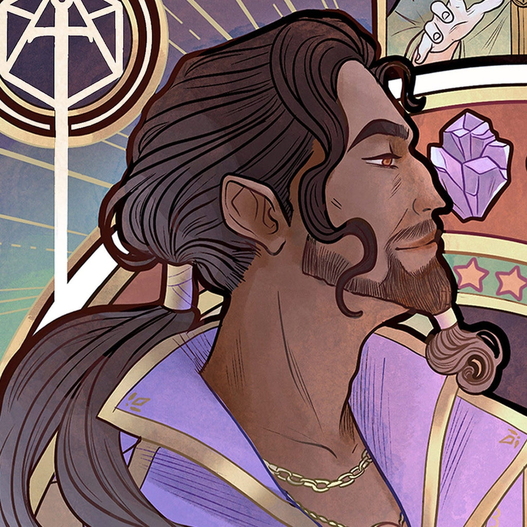 Imagen del producto Critical Role Lámina artística Matthew Mercer: 10th Anniversary Art Nouveau Illustrations 46 x 28 cm – sin marco