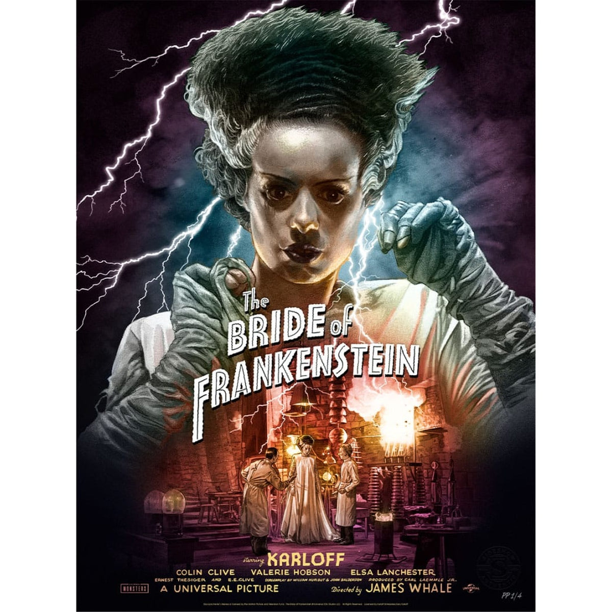 Imagen del producto La novia de Frankenstein Lámina Bride of Frankenstein (Color Variant) de Ruiz Burgos 61 x 46 cm – sin marco