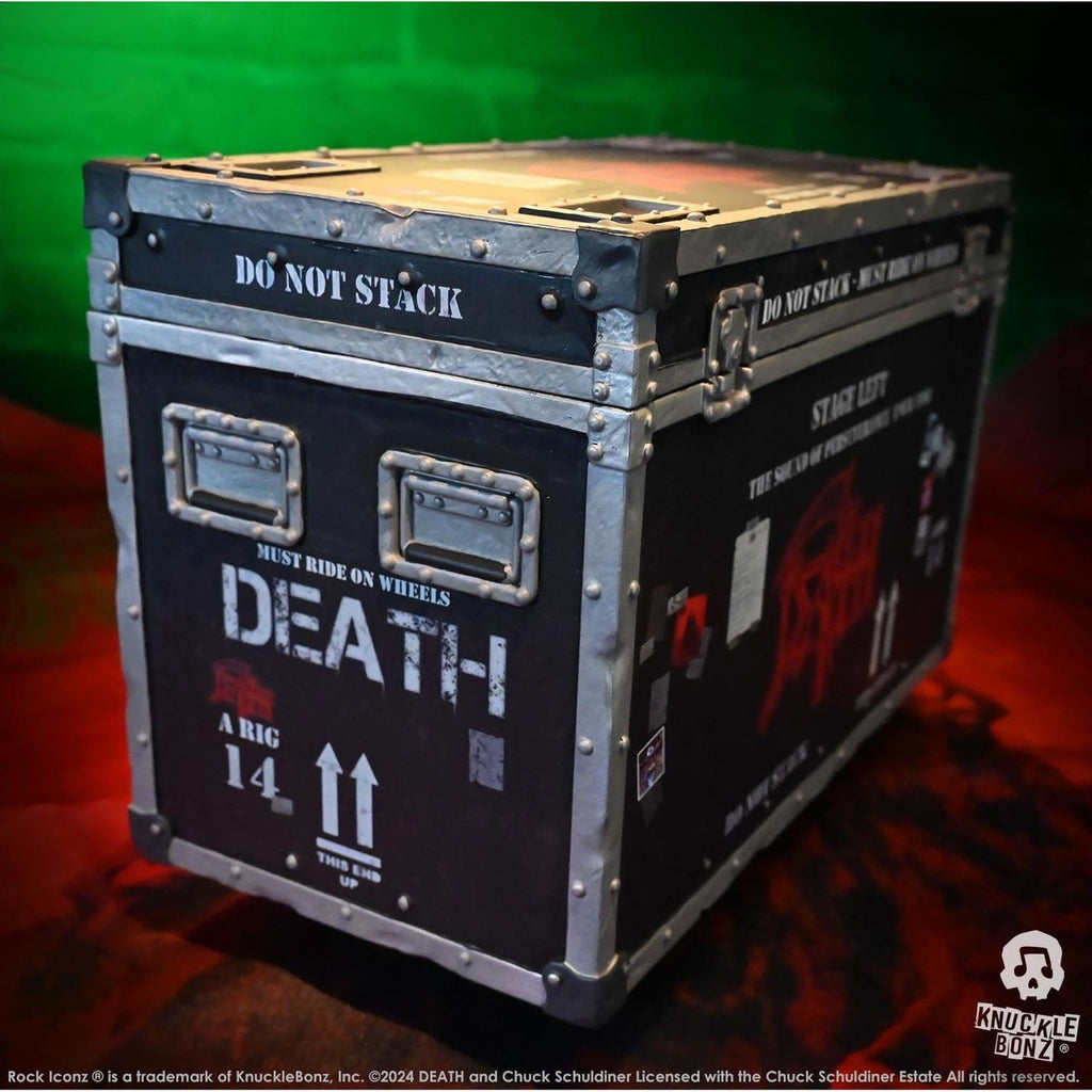 Imagen del producto Death Rock Ikonz On Tour Estatua Road Case y Fondo de Escenario Set The Sound of Perseverance Tour 1998