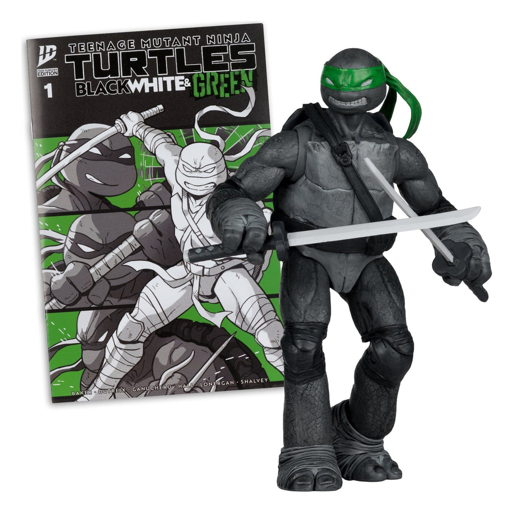 Imagen del producto Teenage Mutant Ninja Turtles Page Punchers figura de acción Leonardo (Black White & Green) (Red Platinum Edition) 13 cm