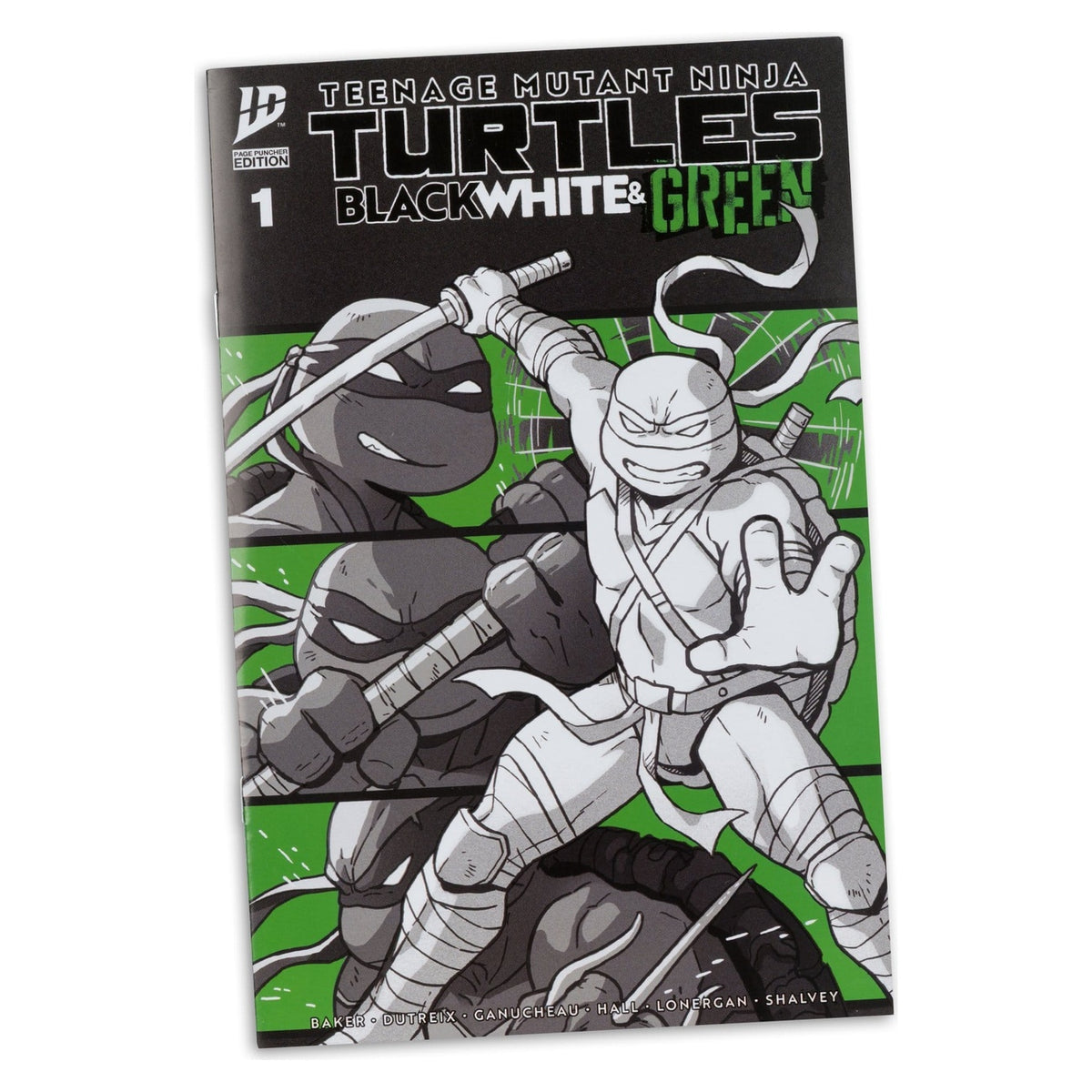 Imagen del producto Teenage Mutant Ninja Turtles Page Punchers figura de acción Leonardo (Black White & Green) (Red Platinum Edition) 13 cm