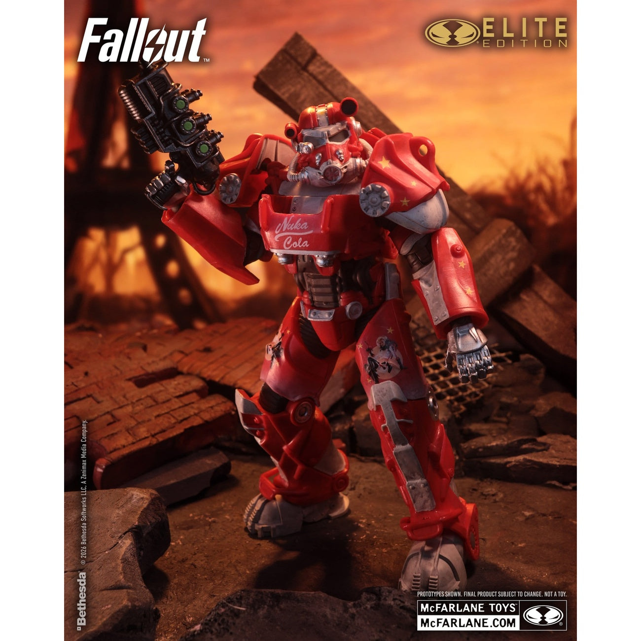 Imagen del producto Fallout McFarlane Elite Edition Figura de acción Fallout 76 Nuka Cola T-60 (Gold Label) 19 cm