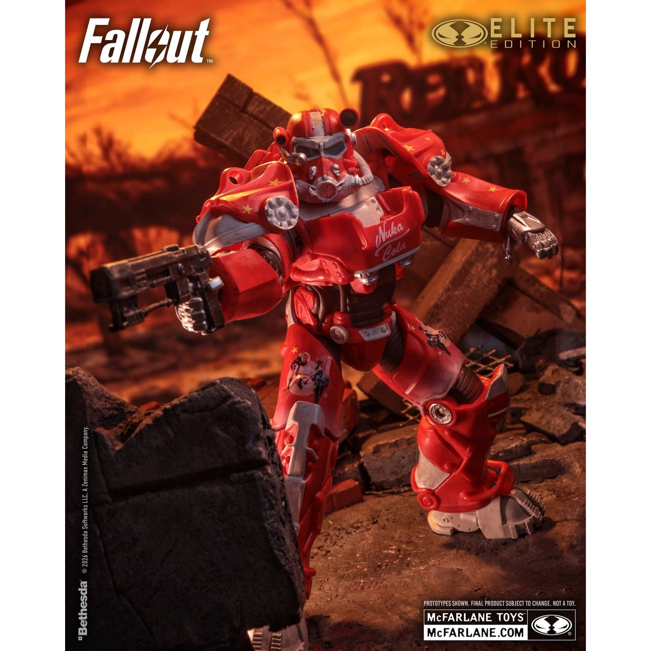 Imagen del producto Fallout McFarlane Elite Edition Figura de acción Fallout 76 Nuka Cola T-60 (Gold Label) 19 cm