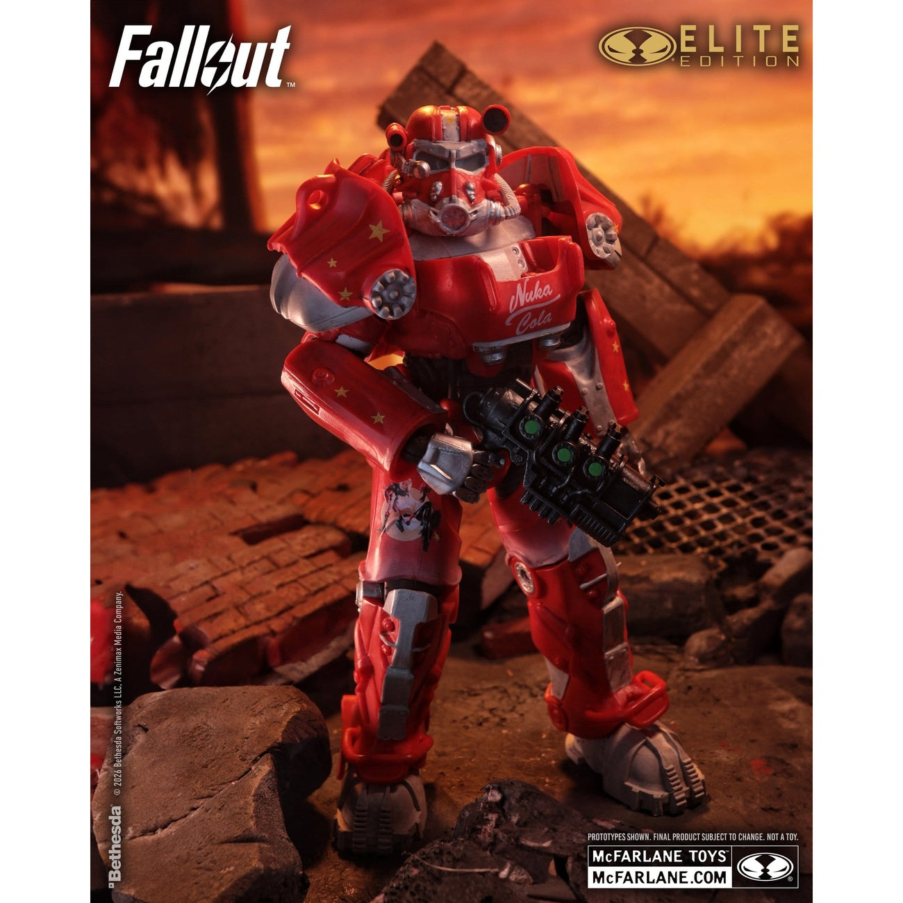 Imagen del producto Fallout McFarlane Elite Edition Figura de acción Fallout 76 Nuka Cola T-60 (Gold Label) 19 cm