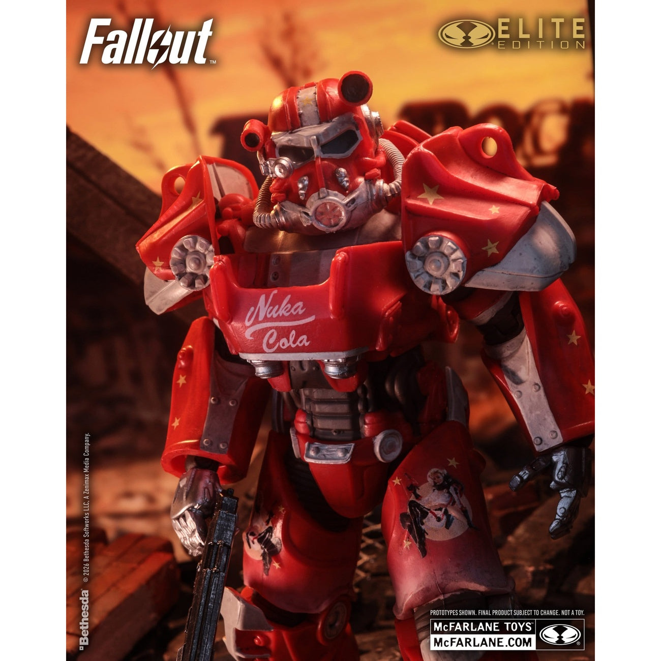Imagen del producto Fallout McFarlane Elite Edition Figura de acción Fallout 76 Nuka Cola T-60 (Gold Label) 19 cm
