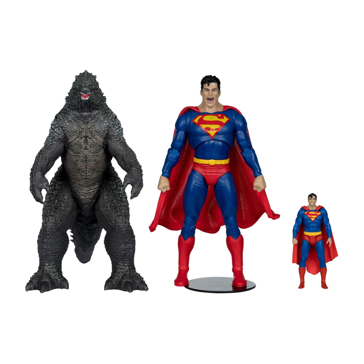 Imagen del producto DC Justice League Monsterverse DC Multiverse pack de 2 figuras de acción Superman vs Godzilla 30 cm