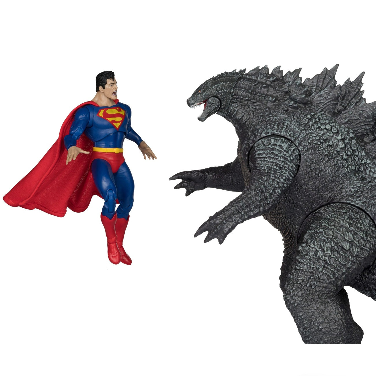 Imagen del producto DC Justice League Monsterverse DC Multiverse pack de 2 figuras de acción Superman vs Godzilla 30 cm