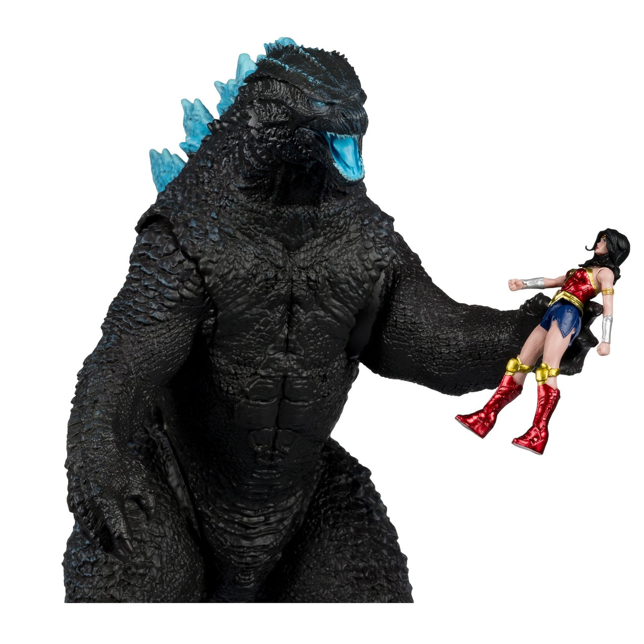 Imagen del producto DC Justice League Monsterverse DC Multiverse Pack de figuras de acción 2-pack Wonder Woman vs Atomic Blast Godzilla 18 cm