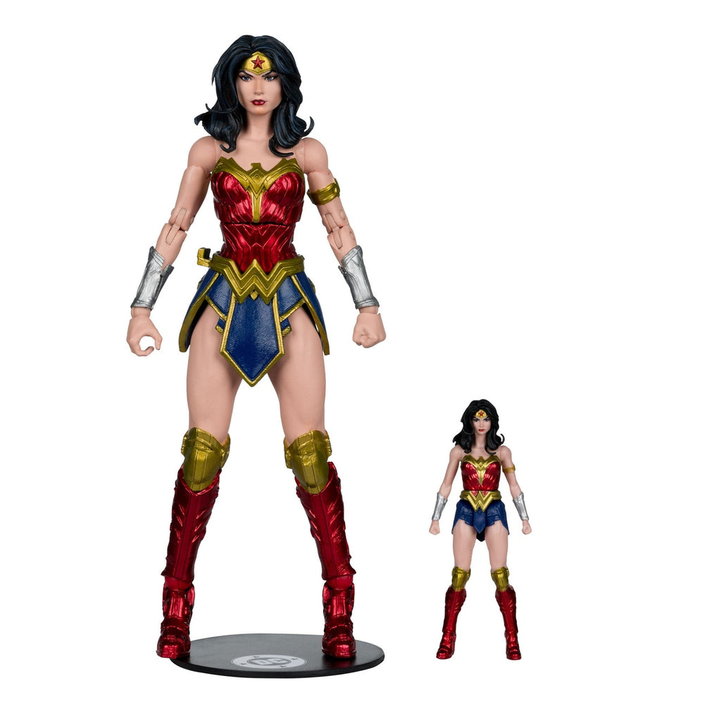 Imagen del producto DC Justice League Monsterverse DC Multiverse Pack de figuras de acción 2-pack Wonder Woman vs Atomic Blast Godzilla 18 cm