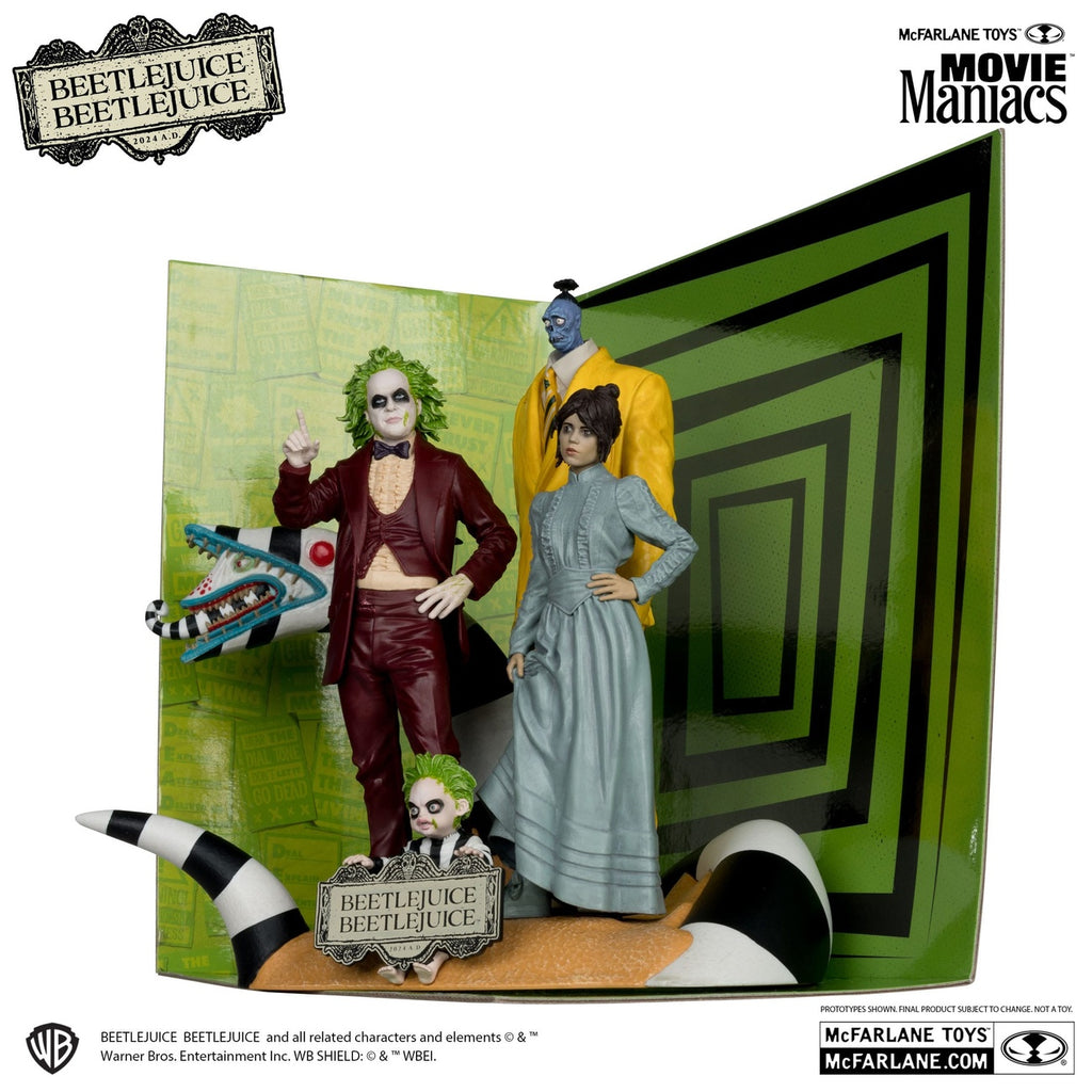 Imagen del producto Beetlejuice Beetlejuice Movie Maniacs estatuas PVC pack de 4 15 cm