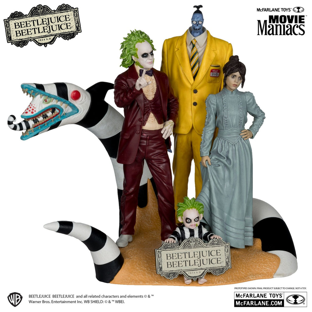 Imagen del producto Beetlejuice Beetlejuice Movie Maniacs estatuas PVC pack de 4 15 cm