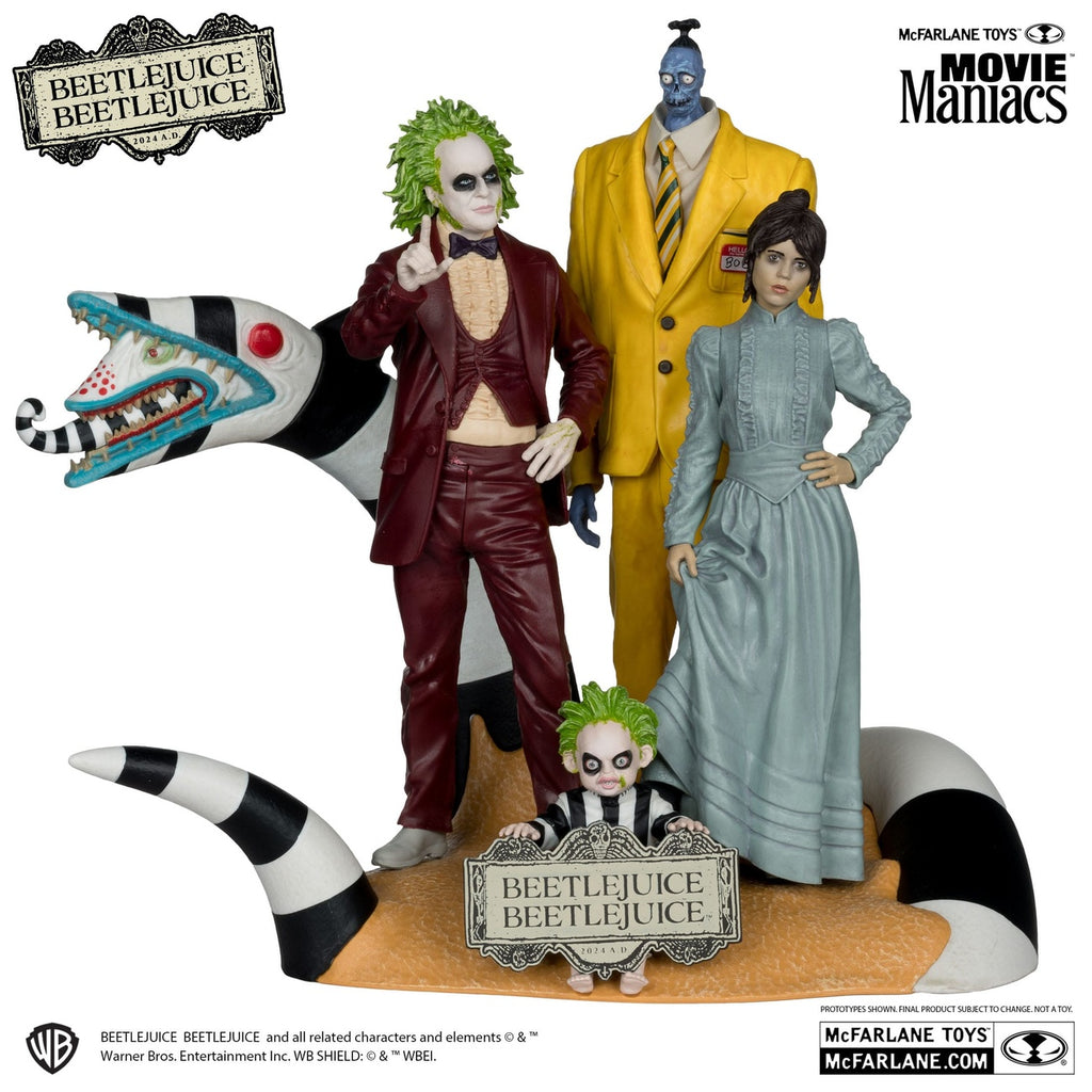 Imagen del producto Beetlejuice Beetlejuice Movie Maniacs estatuas PVC pack de 4 15 cm