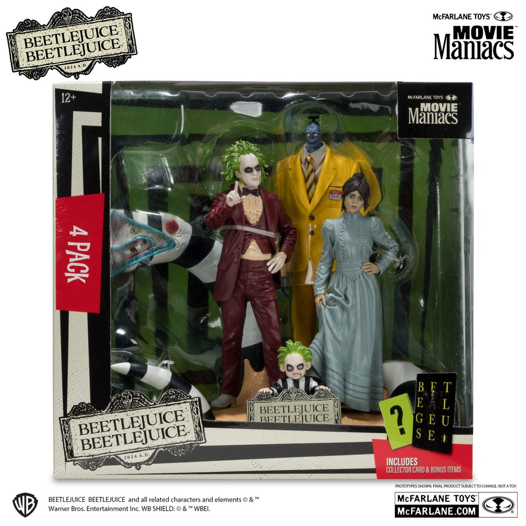 Imagen del producto Beetlejuice Beetlejuice Movie Maniacs estatuas PVC pack de 4 15 cm