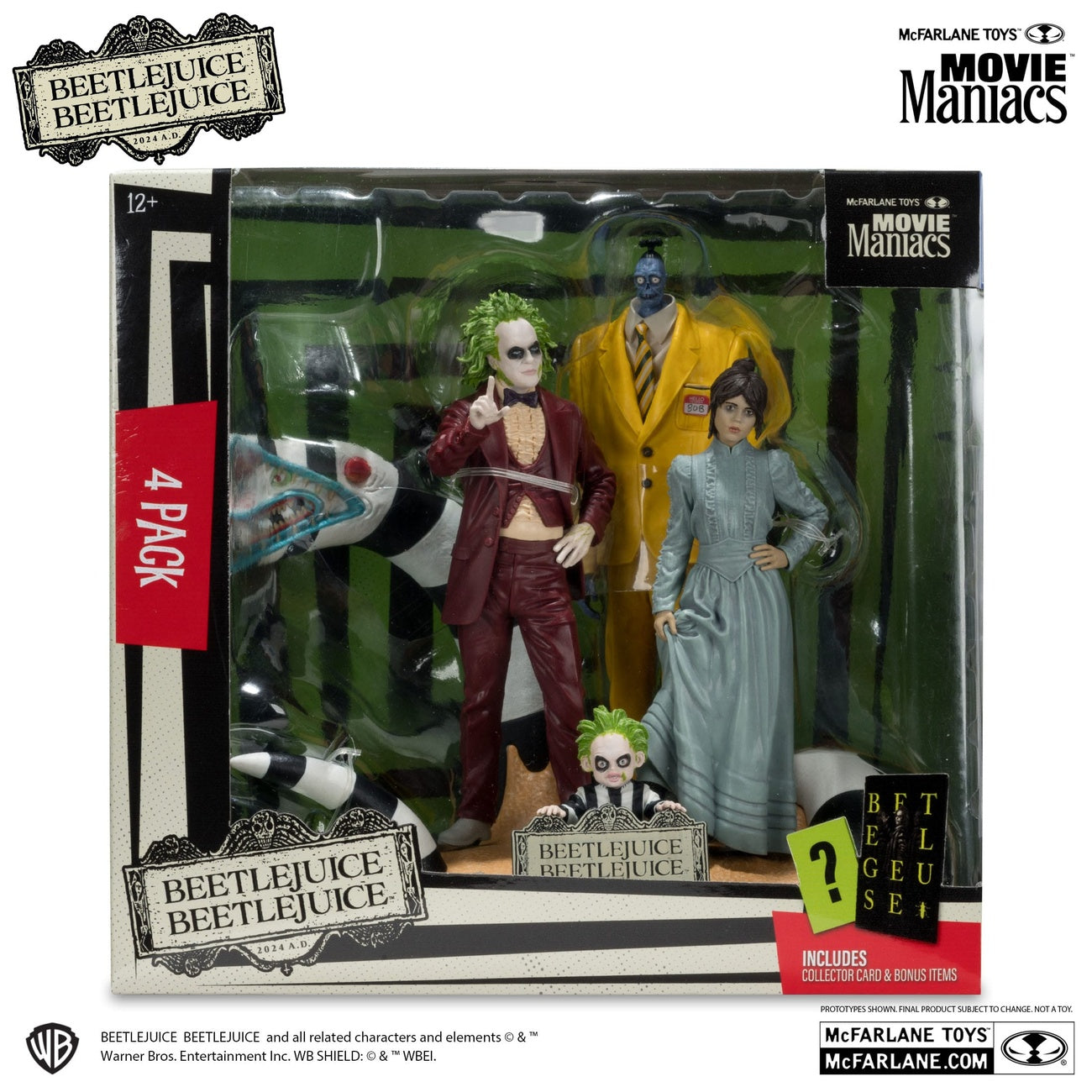 Imagen del producto Beetlejuice Beetlejuice Movie Maniacs estatuas PVC pack de 4 15 cm