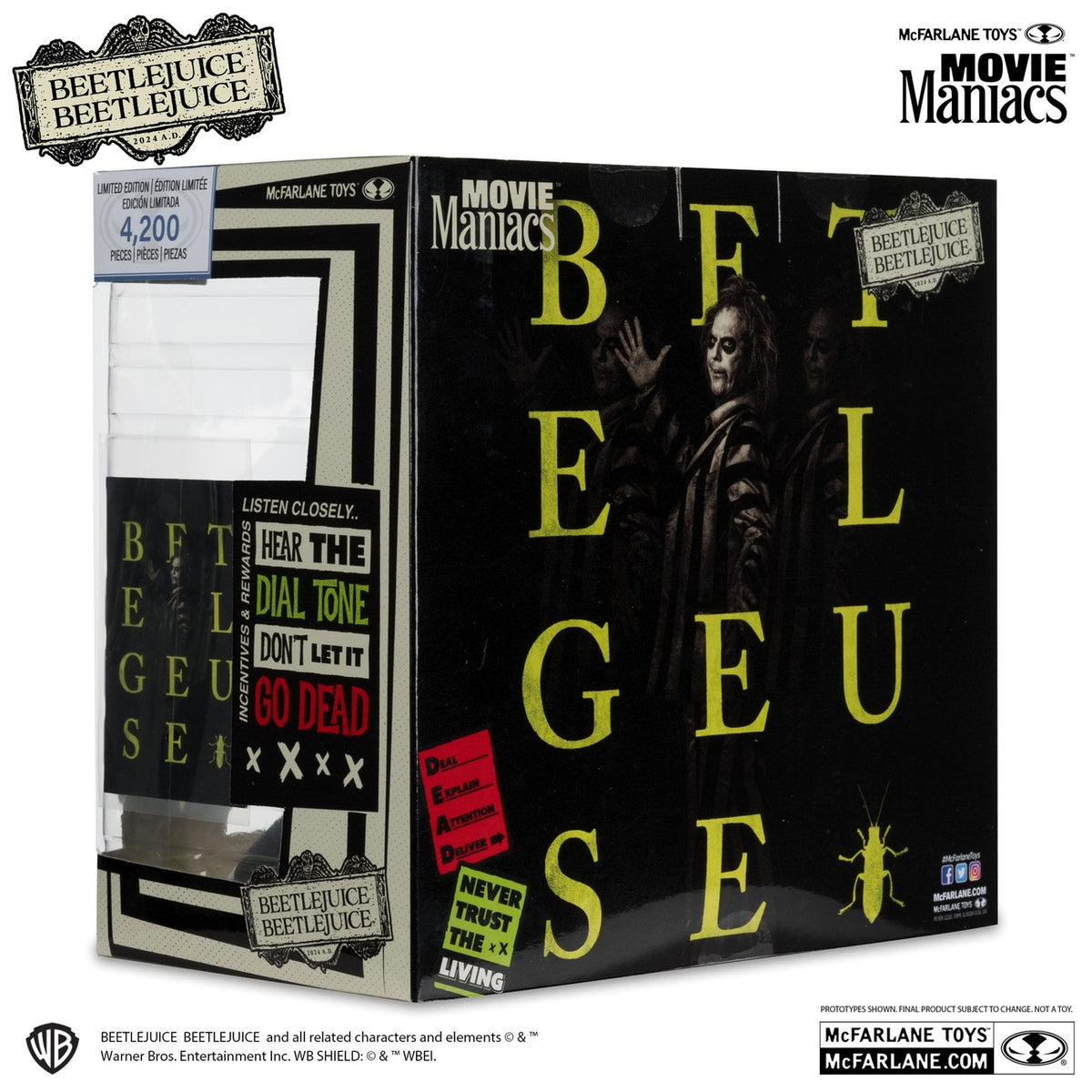 Imagen del producto Beetlejuice Beetlejuice Movie Maniacs estatuas PVC pack de 4 15 cm