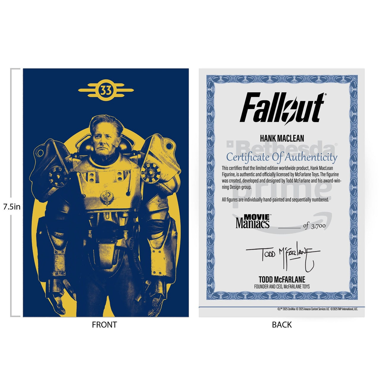 Imagen del producto Fallout Movie Maniacs figura de acción Hank Maclean (Temporada 2) (Red Platinum Edition) 17 cm