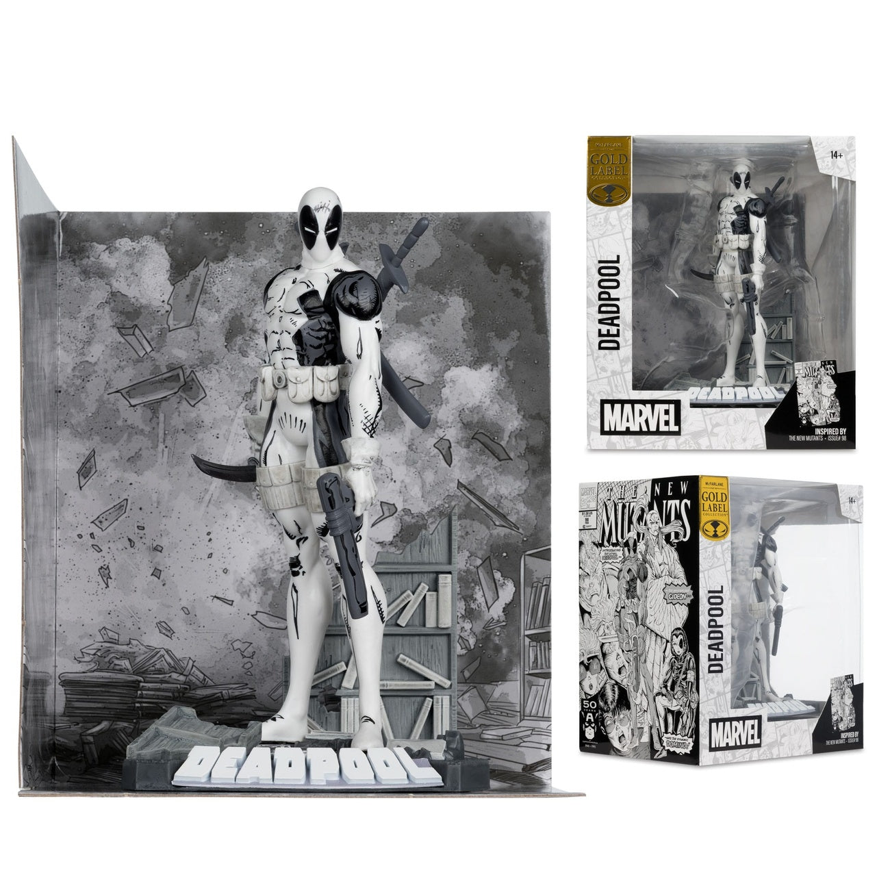 Imagen del producto Marvel Collection Estatua PVC 1/10 Deadpool (The New Mutants #98) (Line Art) (Gold Label) 17 cm