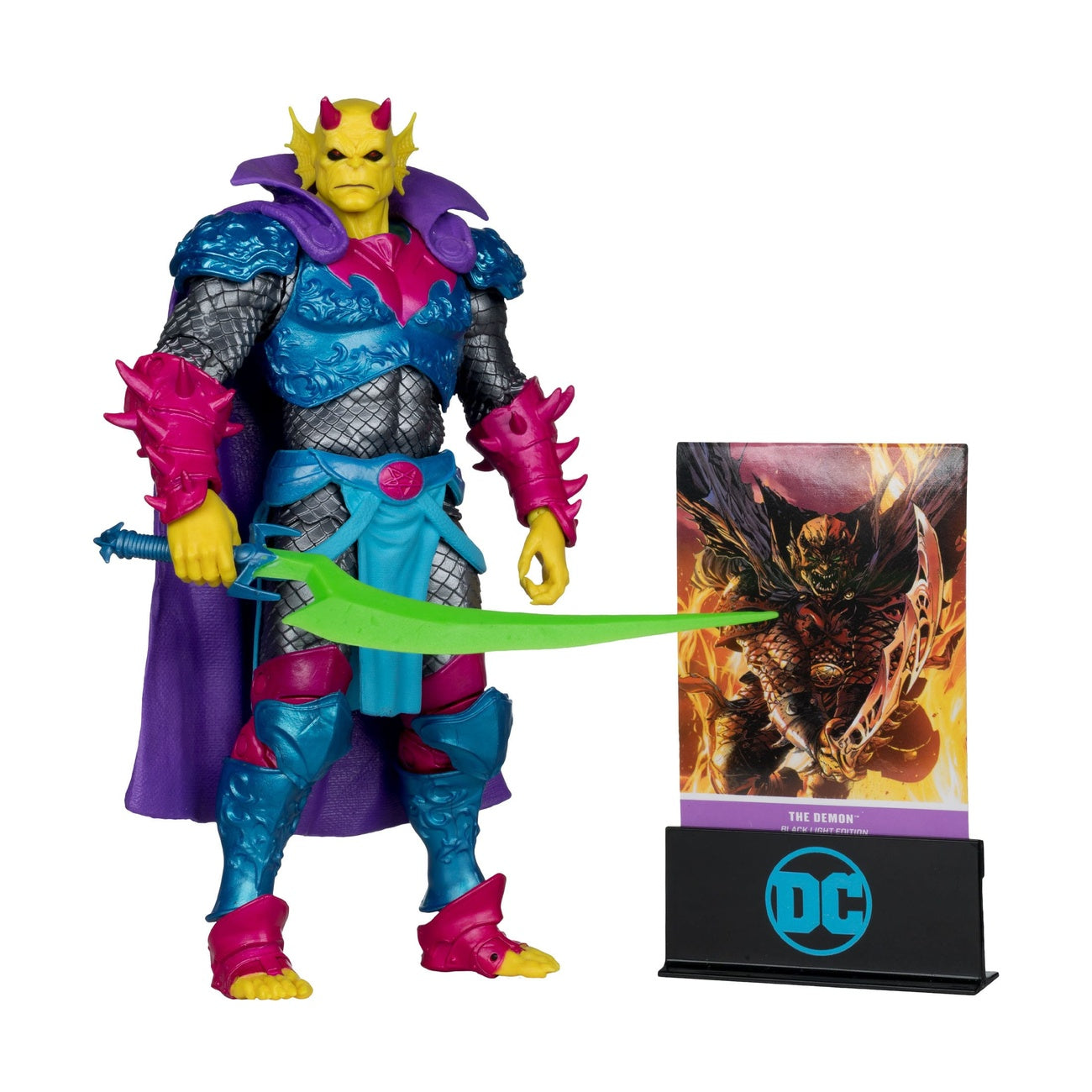 Imagen del producto Figura de acción DC Multiverse The Demon (Demon Knights) Black Light Edition (Gold Label) 18 cm