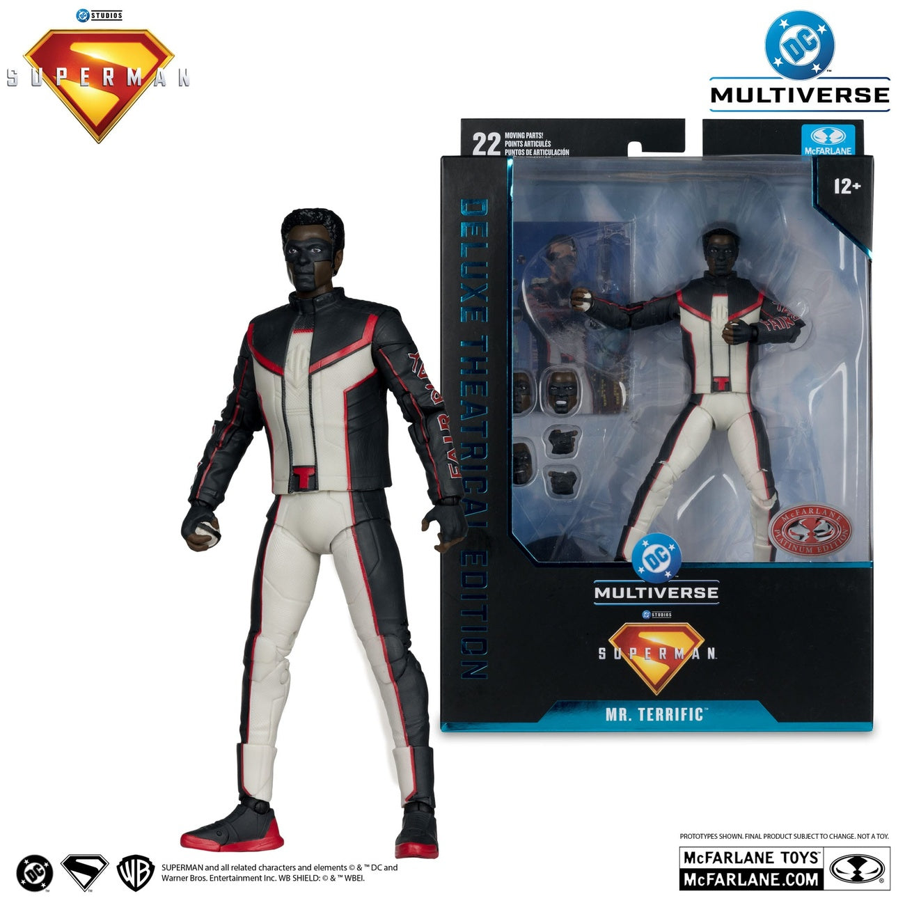 Imagen del producto Superman (2025) DC Multiverse Deluxe Theatrical Edition figura de acción Mr. Terrific (Red Platinum Edition) 18 cm