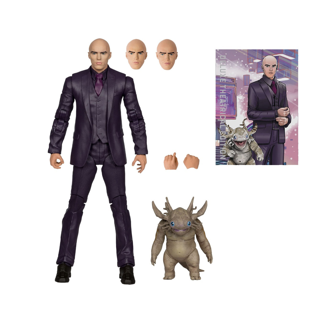 Imagen del producto Superman (2025) DC Multiverse Figura de acción Deluxe Lex Luthor with Baby Kaiju (Deluxe Theatrical Edition) 18 cm