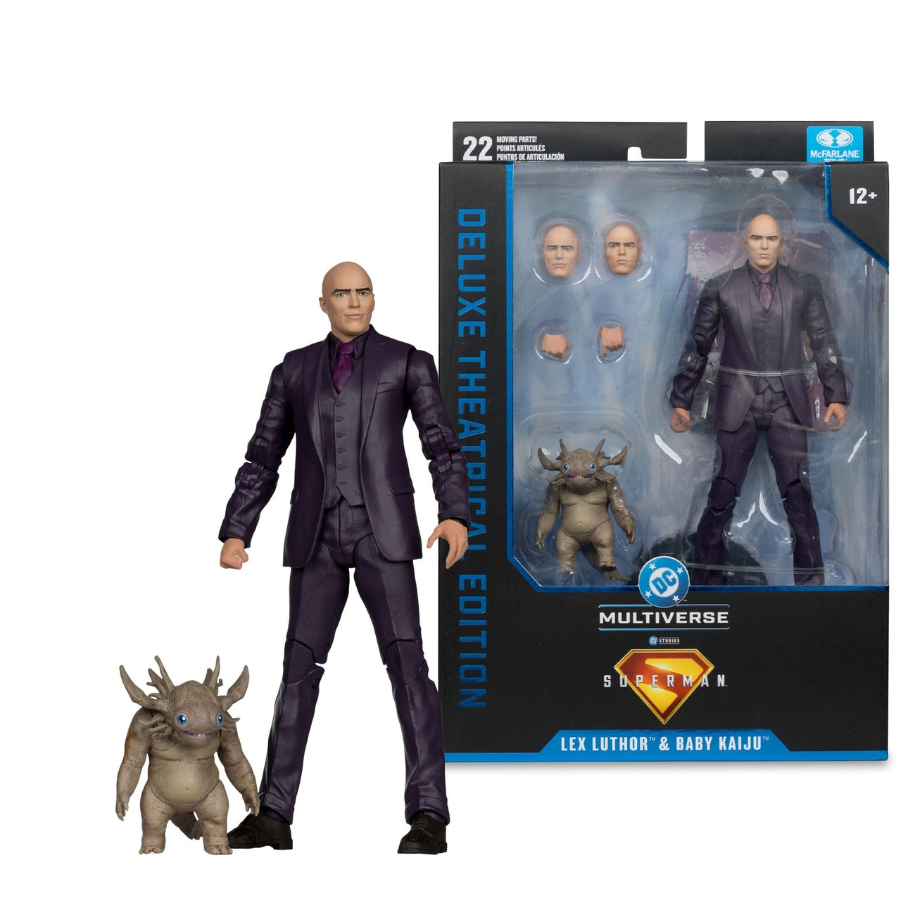 Imagen del producto Superman (2025) DC Multiverse Figura de acción Deluxe Lex Luthor with Baby Kaiju (Deluxe Theatrical Edition) 18 cm