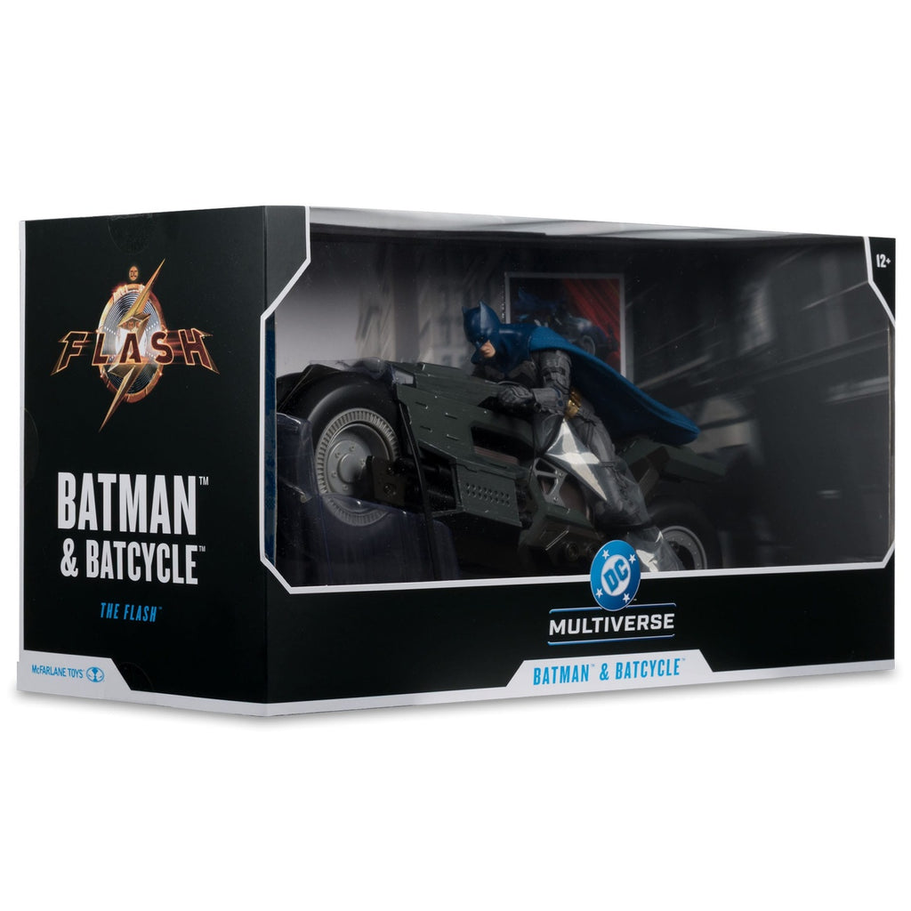 Imagen del producto The Flash DC Multiverse Vehículo Batcycle con Batman