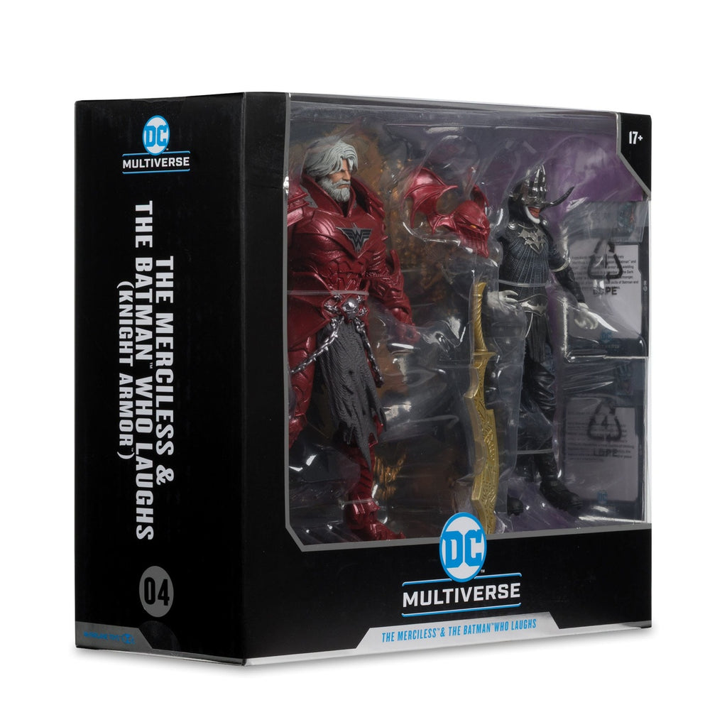 Imagen del producto DC Multiverse McFarlane Collector Edition Figuras de acción Pack de 2 n.º 04 Batman Who Laughs (Knight Armor) & Merciless (Dark)