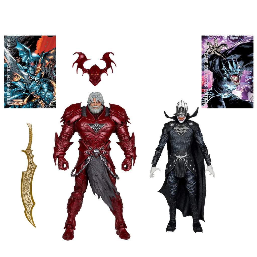 Imagen del producto DC Multiverse McFarlane Collector Edition Figuras de acción Pack de 2 n.º 04 Batman Who Laughs (Knight Armor) & Merciless (Dark)