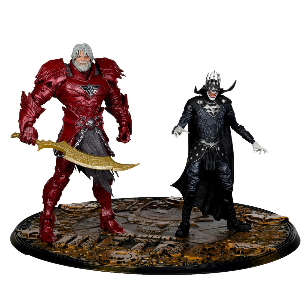 Imagen del producto DC Multiverse McFarlane Collector Edition Figuras de acción Pack de 2 n.º 04 Batman Who Laughs (Knight Armor) & Merciless (Dark)