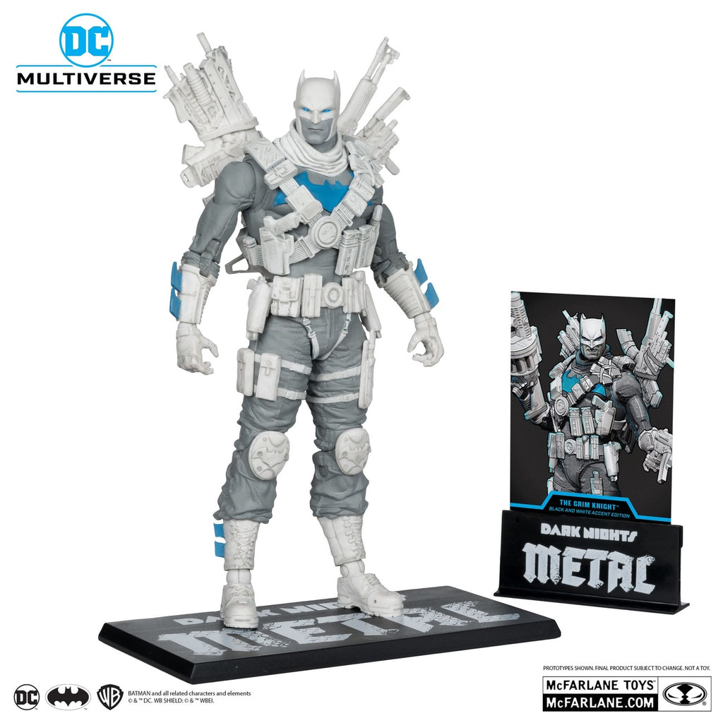 Imagen del producto Figura de acción DC Multiverse The Grim Knight (Dark Nights: Metal) (Black & White Accent Edition) (Gold Label) 18 cm