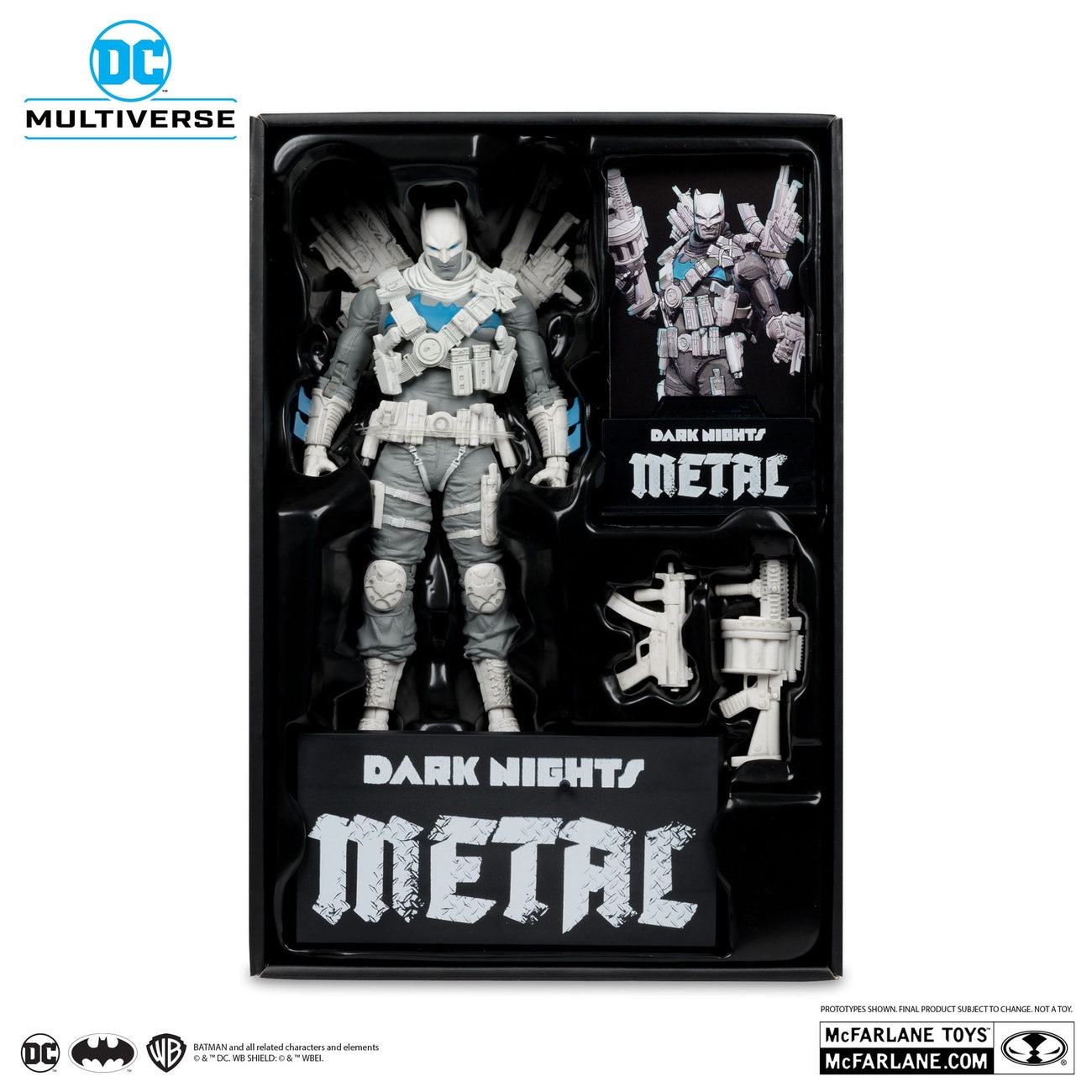 Imagen del producto Figura de acción DC Multiverse The Grim Knight (Dark Nights: Metal) (Black & White Accent Edition) (Gold Label) 18 cm