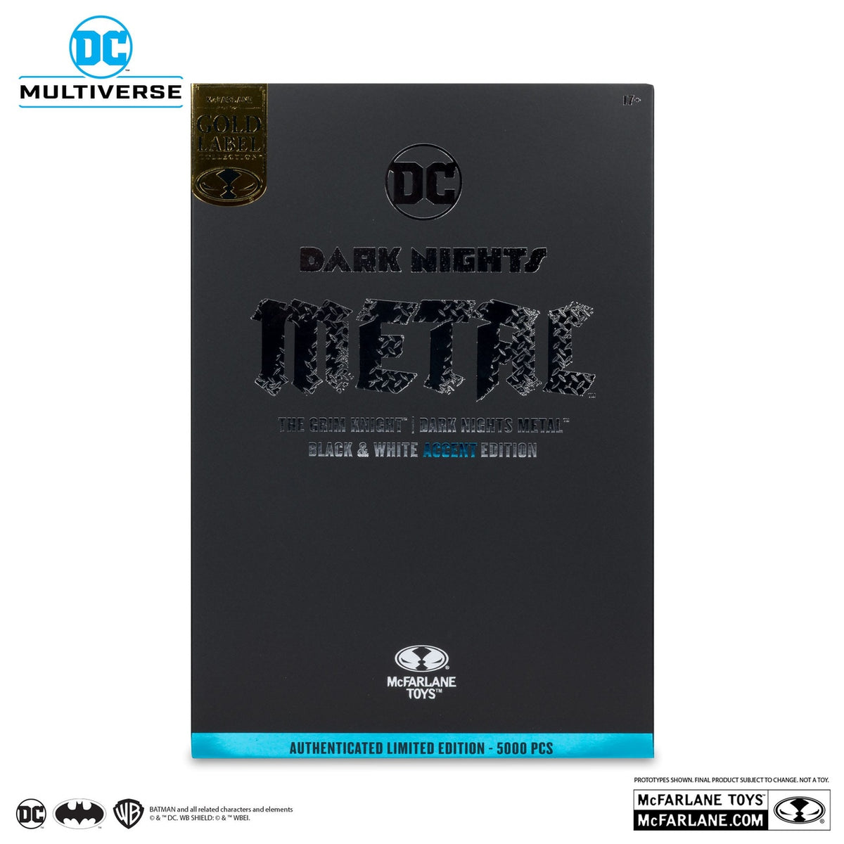 Imagen del producto Figura de acción DC Multiverse The Grim Knight (Dark Nights: Metal) (Black & White Accent Edition) (Gold Label) 18 cm
