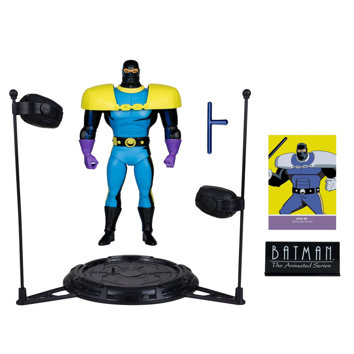 Imagen del producto Batman: La Serie Animada figura de acción DC Direct Build-A Wave 5 Lock-Up Black Light Edition (Gold Label) 15 cm