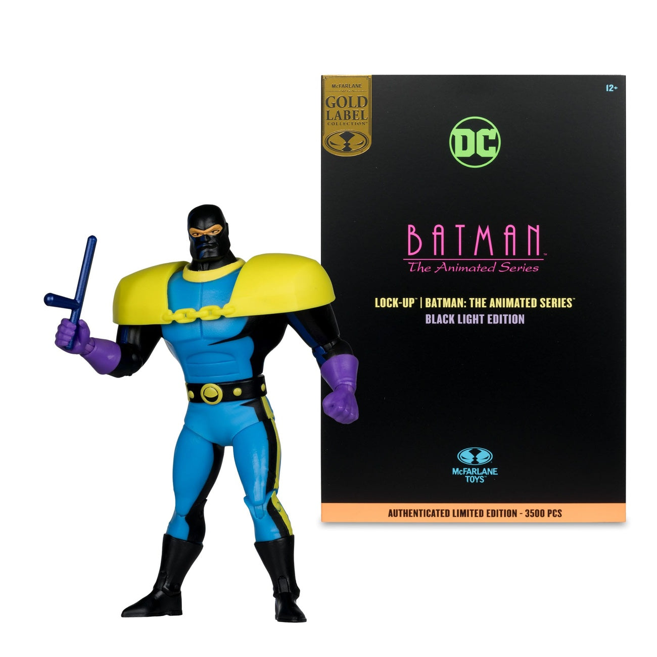 Imagen del producto Batman: La Serie Animada figura de acción DC Direct Build-A Wave 5 Lock-Up Black Light Edition (Gold Label) 15 cm