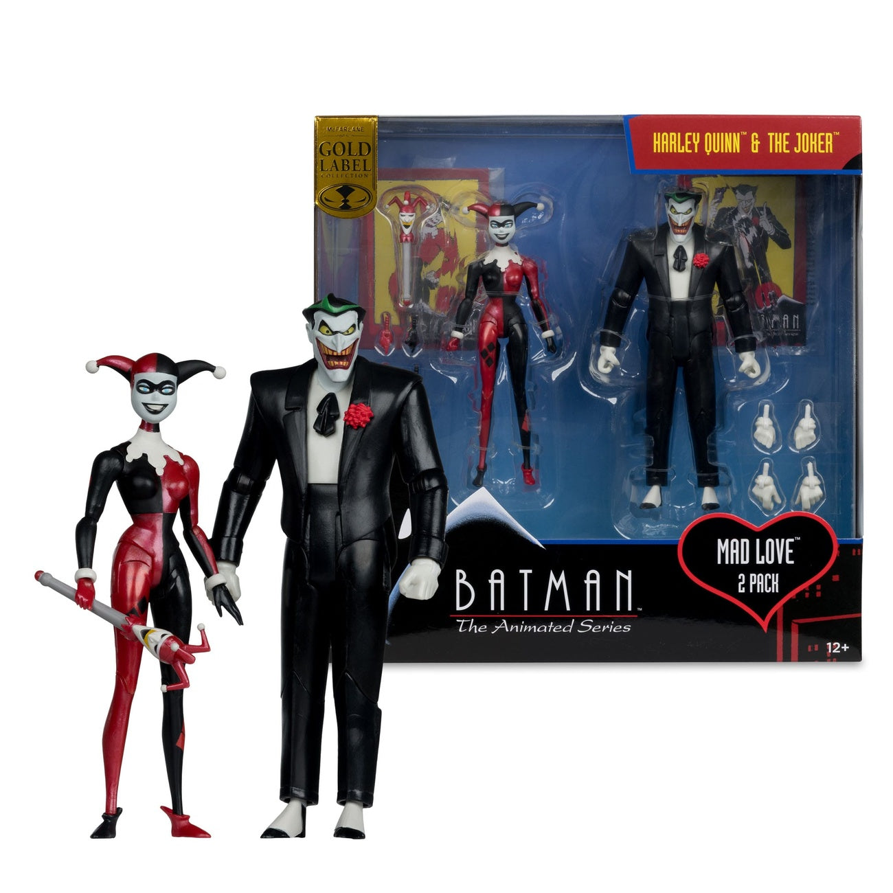 Imagen del producto Batman: The Animated Series Figuras de acción DC Direct Harley Quinn & The Joker (Mad Love) (Gold Label) 18 cm