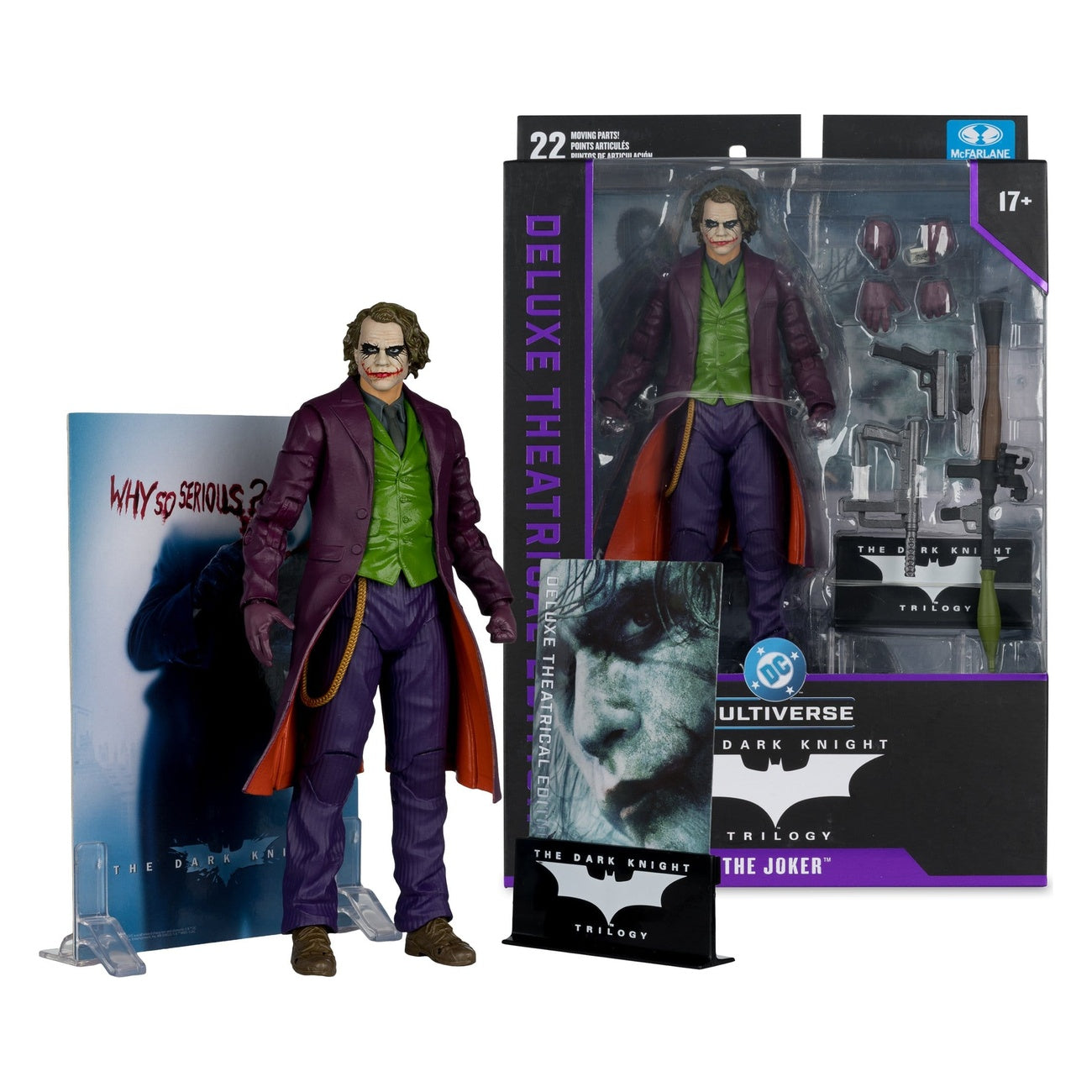 Imagen del producto The Dark Knight DC Multiverse Deluxe Theatrical Edition Figura de acción Joker 18 cm