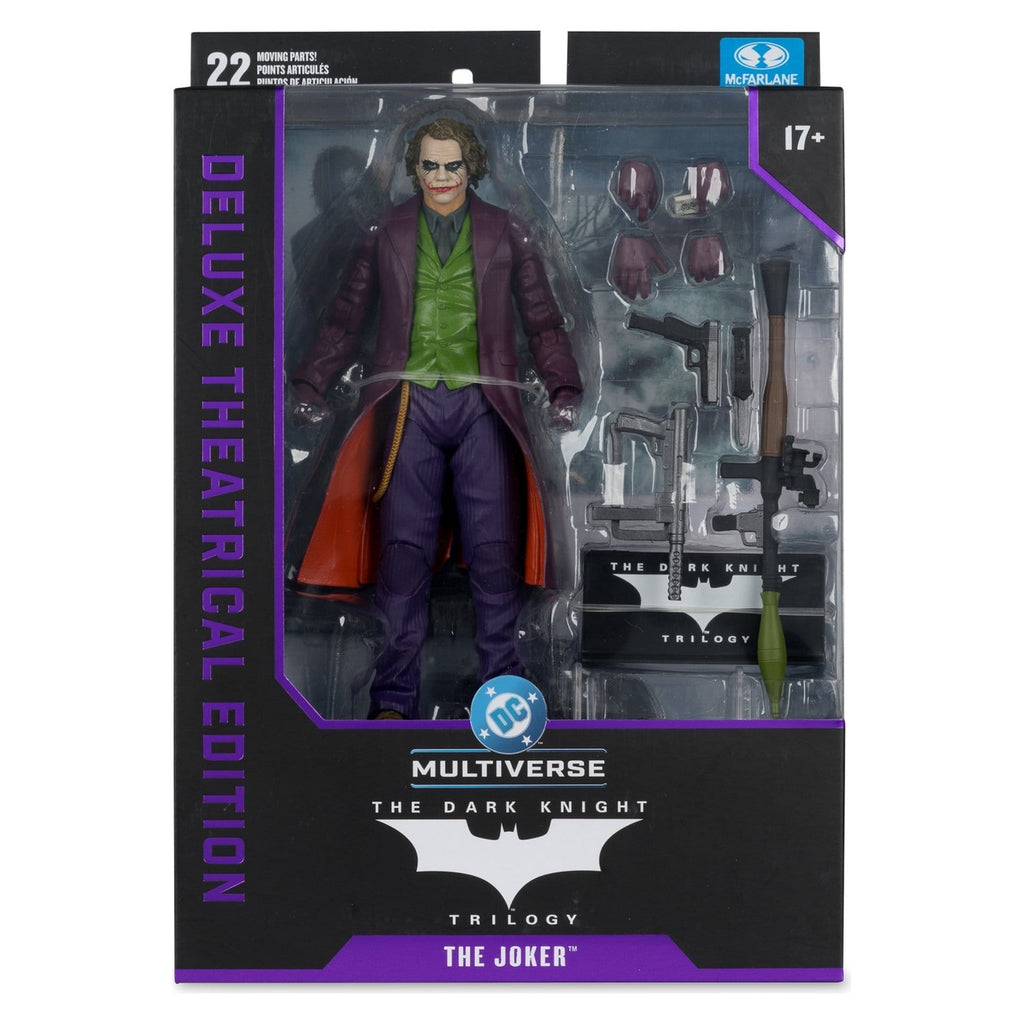 Imagen del producto The Dark Knight DC Multiverse Deluxe Theatrical Edition Figura de acción Joker 18 cm