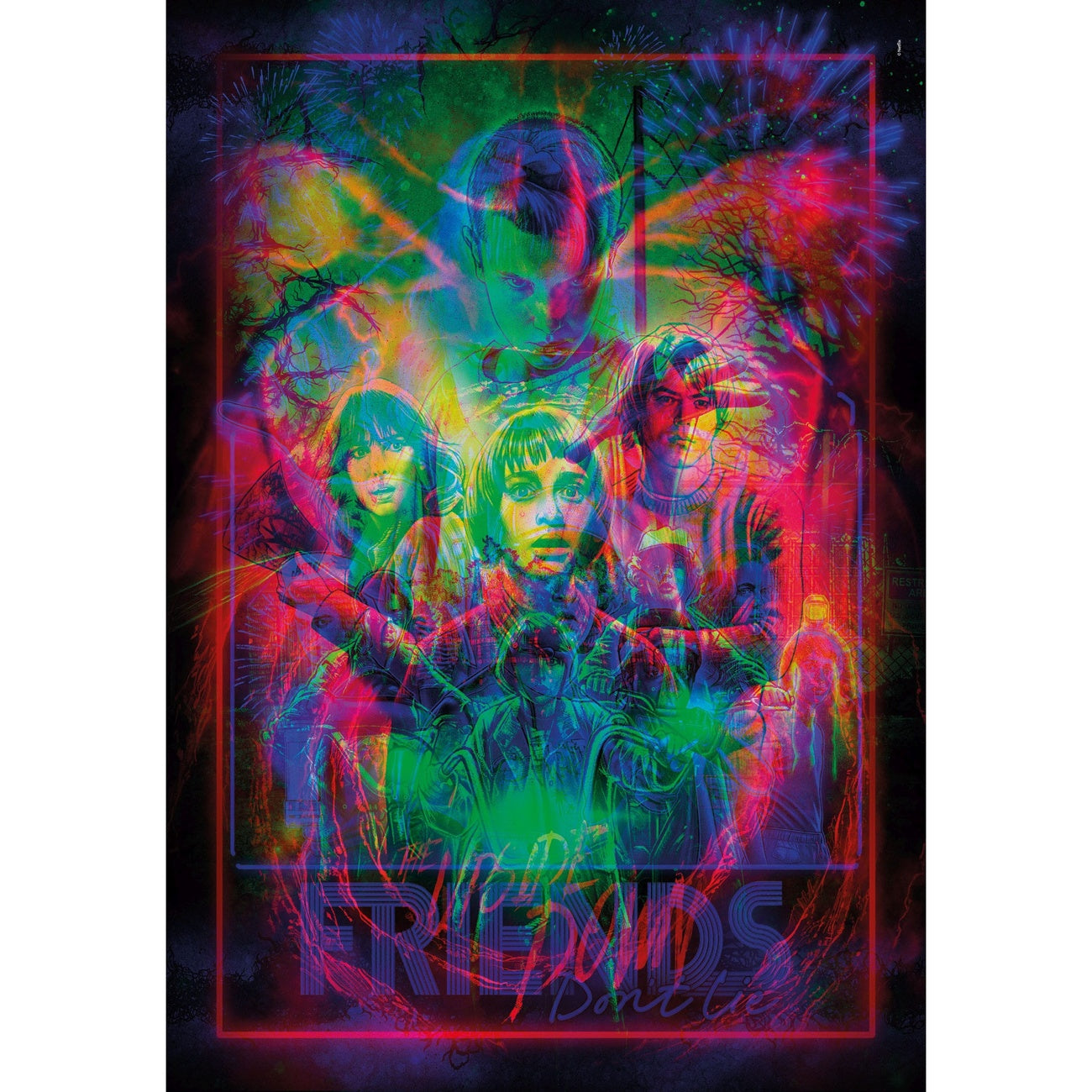 Imagen del producto Stranger Things Metamorphic Art Collection puzzle con efecto luminoso The Upside (520 piezas)