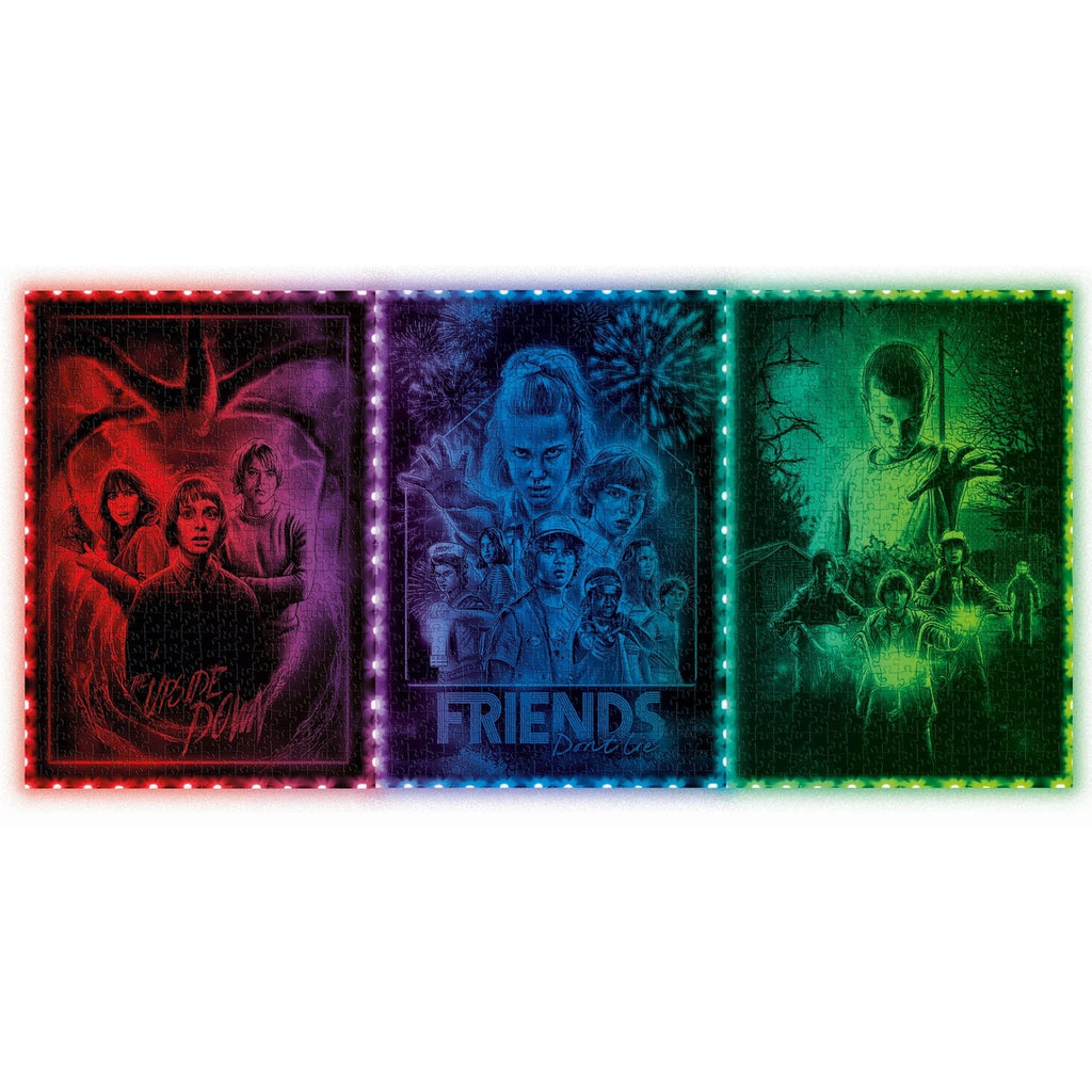 Imagen del producto Stranger Things Metamorphic Art Collection puzzle con efecto luminoso The Upside (520 piezas)
