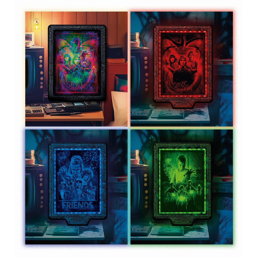 Imagen del producto Stranger Things Metamorphic Art Collection puzzle con efecto luminoso The Upside (520 piezas)